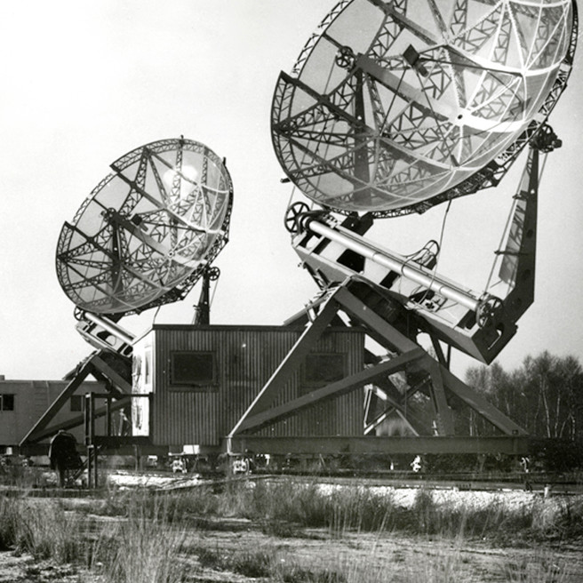 Les deux antennes Würzburg – droits : Observatoire de Paris