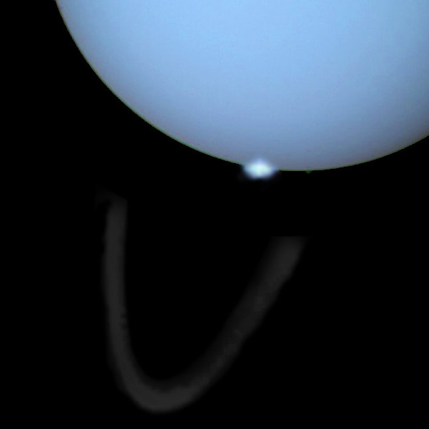 Une aurore boréale sur Uranus – droits : NASA