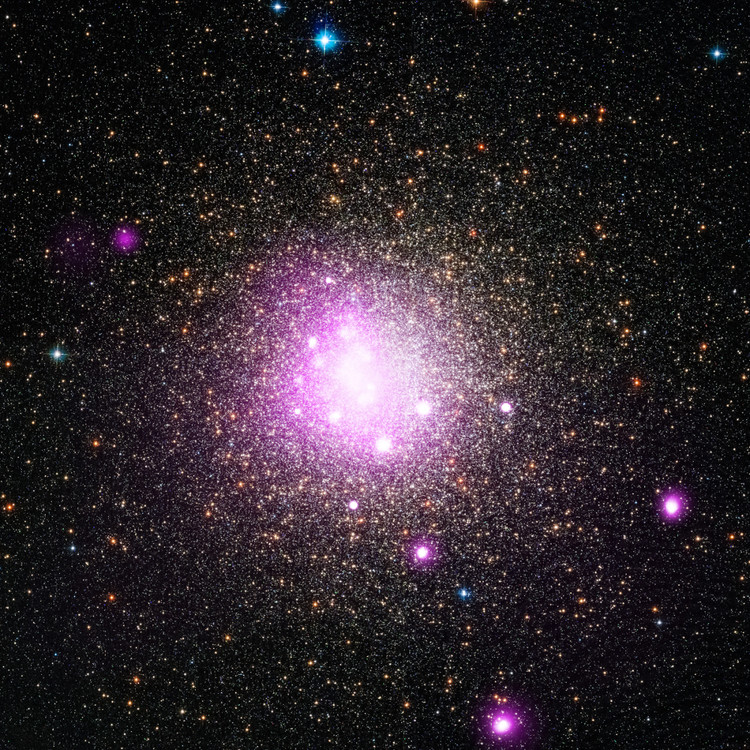 L’amas globulaire NGC 6388 – droits : NASA/CXC/IASF Palermo/M.Del Santo et al/STScI