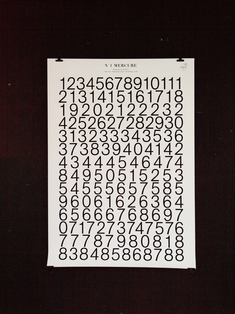 Affiches de révolution - série de 8 affiches typographiques N°1 Mercure, 88 jours - droits : aurélie Colliot